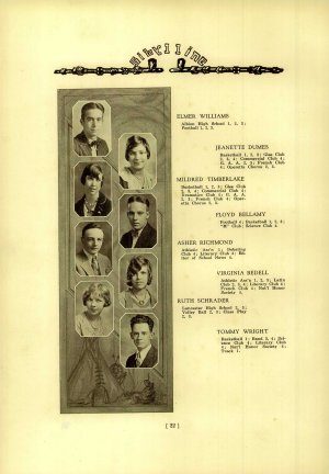 Jeannette Dumes Karp, Mt. Carmel High School yearbook 1930